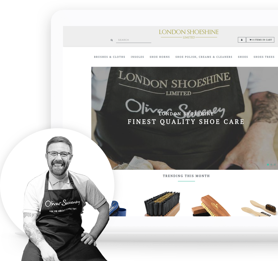 London Shoeshine ecommerce design London Shoeshine ecommerce design